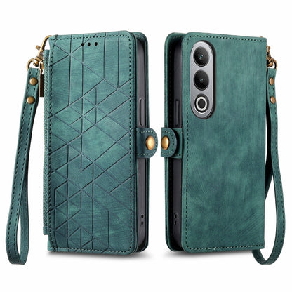 Geometric Zipper Wallet Side Buckle Leather Phone Case, For OnePlus 15, For OnePlus Ace 3 Pro, For OnePlus Nord CE 4, For OnePlus Nord N30 SE