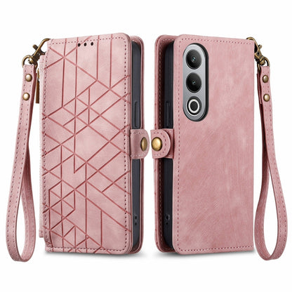Geometric Zipper Wallet Side Buckle Leather Phone Case, For OnePlus 15, For OnePlus Ace 3 Pro, For OnePlus Nord CE 4, For OnePlus Nord N30 SE
