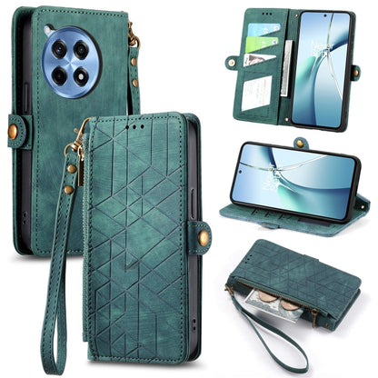 Geometric Zipper Wallet Side Buckle Leather Phone Case, For OnePlus 15, For OnePlus Ace 3 Pro, For OnePlus Nord CE 4, For OnePlus Nord N30 SE