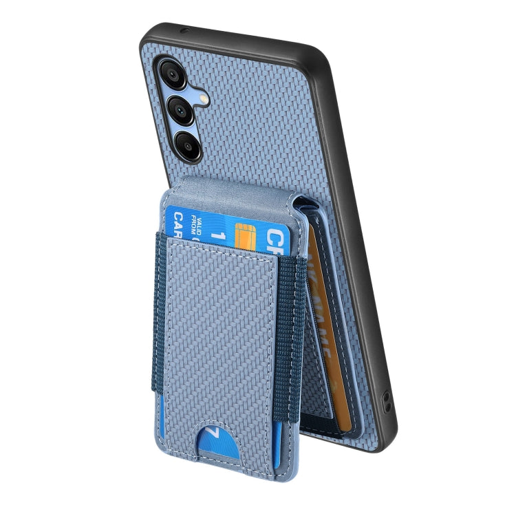 Carbon Fiber Vertical Flip Wallet Stand Phone Case, For Samsung Galaxy A15, For Samsung Galaxy A55 5G, For Samsung Galaxy A35 5G, For Samsung Galaxy S24 Ultra 5G