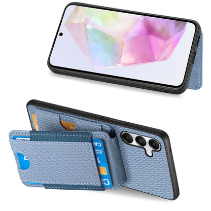Carbon Fiber Vertical Flip Wallet Stand Phone Case, For Samsung Galaxy A35 5G, For Samsung Galaxy S24 Ultra 5G, For Samsung Galaxy S24+ 5G, For Samsung Galaxy S24 5G