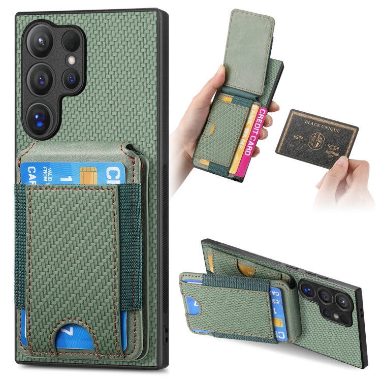 Carbon Fiber Vertical Flip Wallet Stand Phone Case, For Samsung Galaxy A15, For Samsung Galaxy A55 5G, For Samsung Galaxy A35 5G, For Samsung Galaxy S24 Ultra 5G