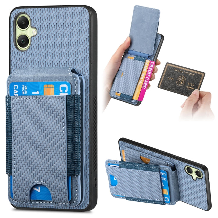 Carbon Fiber Vertical Flip Wallet Stand Phone Case, For Samsung Galaxy S24+ 5G, For Samsung Galaxy S24 5G, For Samsung Galaxy A05, For Samsung Galaxy A05s