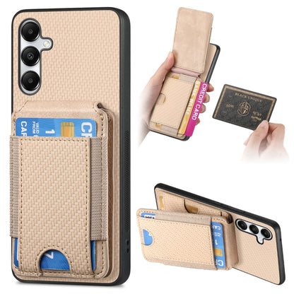 Carbon Fiber Vertical Flip Wallet Stand Phone Case, For Samsung Galaxy A05, For Samsung Galaxy A05s, For Samsung Galaxy A25, For Samsung Galaxy S23 FE 5G