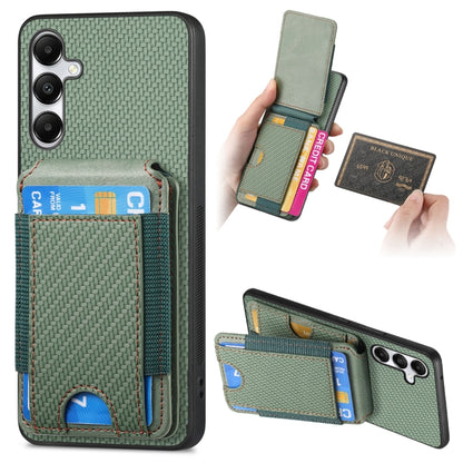 Carbon Fiber Vertical Flip Wallet Stand Phone Case, For Samsung Galaxy A05, For Samsung Galaxy A05s, For Samsung Galaxy A25, For Samsung Galaxy S23 FE 5G
