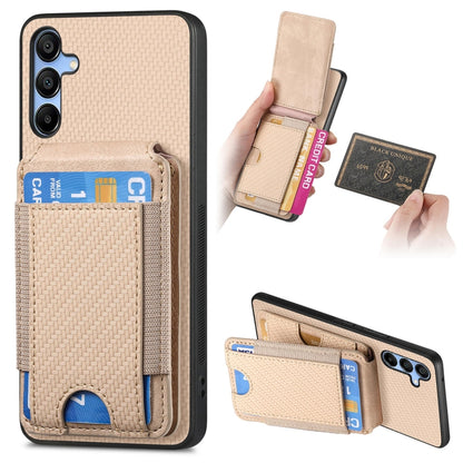 Carbon Fiber Vertical Flip Wallet Stand Phone Case, For Samsung Galaxy A25, For Samsung Galaxy S23 FE 5G, For Samsung Galaxy A34 5G, For Samsung Galaxy A54 5G