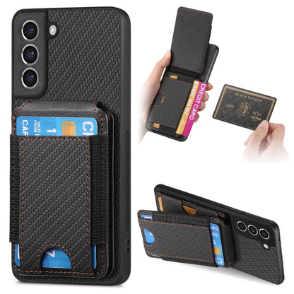 Carbon Fiber Vertical Flip Wallet Stand Phone Case, For Samsung Galaxy A05, For Samsung Galaxy A05s, For Samsung Galaxy A25, For Samsung Galaxy S23 FE 5G