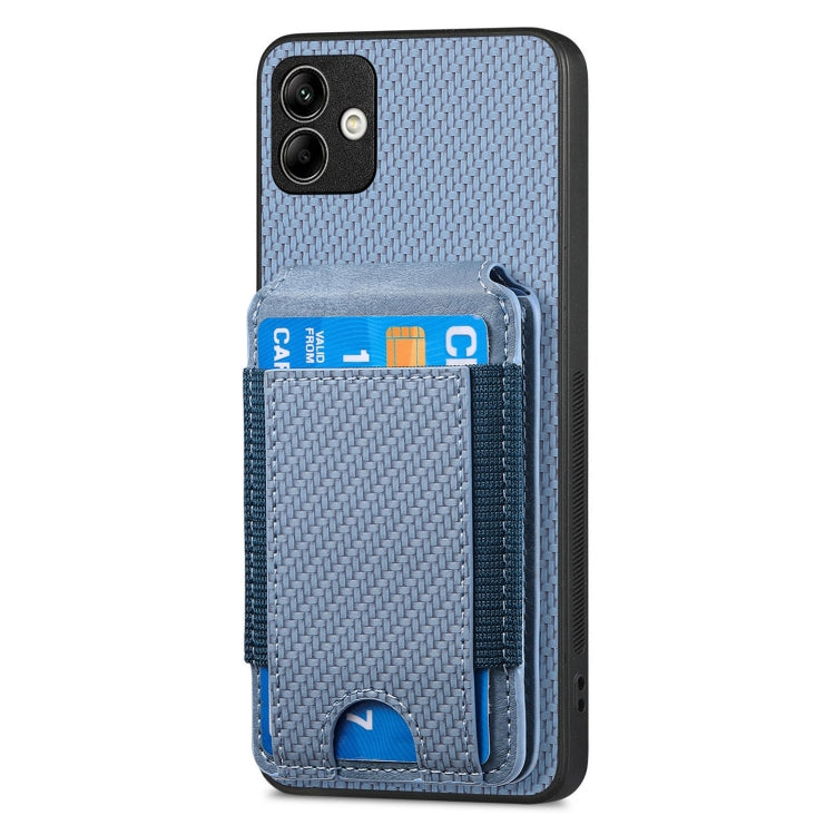 Carbon Fiber Vertical Flip Wallet Stand Phone Case, For Samsung Galaxy A04 4G, For Samsung Galaxy M53 5G, For Samsung Galaxy M23 5G, For Samsung Galaxy M33 5G