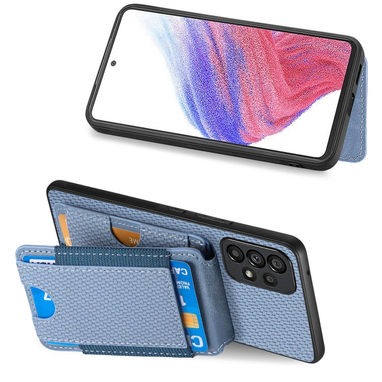 Carbon Fiber Vertical Flip Wallet Stand Phone Case, For Samsung Galaxy M23 5G, For Samsung Galaxy M33 5G, For Samsung Galaxy A73 5G, For Samsung Galaxy A33 5G