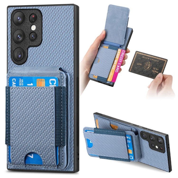 Carbon Fiber Vertical Flip Wallet Stand Phone Case, For Samsung Galaxy A73 5G, For Samsung Galaxy A33 5G, For Samsung Galaxy A13 4G, For Samsung Galaxy S22 Ultra 5G
