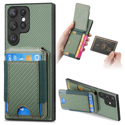 Carbon Fiber Vertical Flip Wallet Stand Phone Case, For Samsung Galaxy A73 5G, For Samsung Galaxy A33 5G, For Samsung Galaxy A13 4G, For Samsung Galaxy S22 Ultra 5G