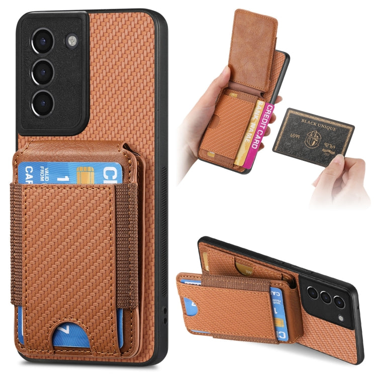Carbon Fiber Vertical Flip Wallet Stand Phone Case, For Samsung Galaxy S22+ 5G, For Samsung Galaxy S22 5G, For Samsung Galaxy A13 5G, For Samsung Galaxy M32 4G