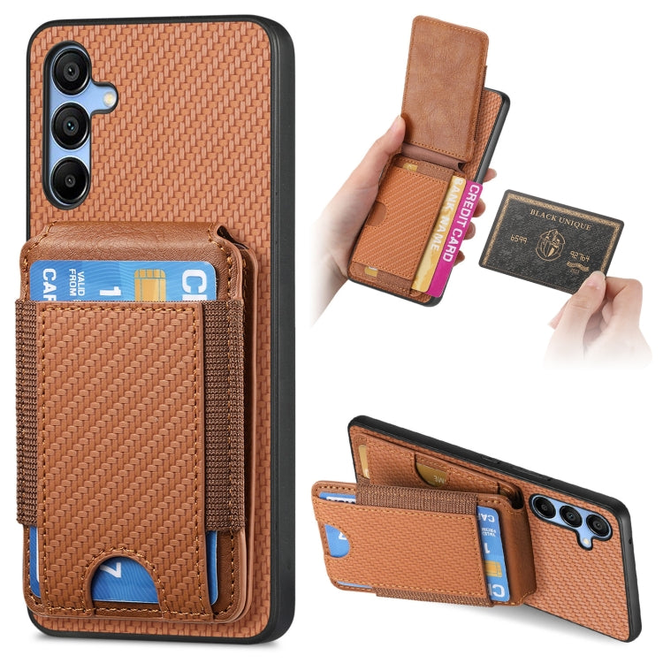 Carbon Fiber Vertical Flip Wallet Stand Phone Case, For Samsung Galaxy S22+ 5G, For Samsung Galaxy S22 5G, For Samsung Galaxy A13 5G, For Samsung Galaxy M32 4G