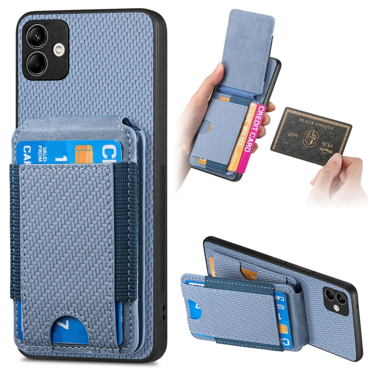 Carbon Fiber Vertical Flip Wallet Stand Phone Case, For Samsung Galaxy A22 4G, For Samsung Galaxy A22 5G, For Samsung Galaxy S21 FE 5G, For Samsung Galaxy A32 4G