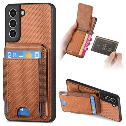 Carbon Fiber Vertical Flip Wallet Stand Phone Case, For Samsung Galaxy A22 4G, For Samsung Galaxy A22 5G, For Samsung Galaxy S21 FE 5G, For Samsung Galaxy A32 4G