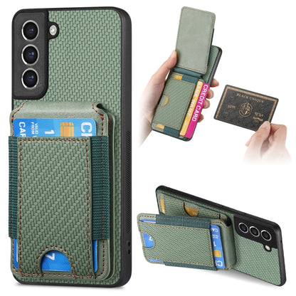 Carbon Fiber Vertical Flip Wallet Stand Phone Case, For Samsung Galaxy A22 4G, For Samsung Galaxy A22 5G, For Samsung Galaxy S21 FE 5G, For Samsung Galaxy A32 4G