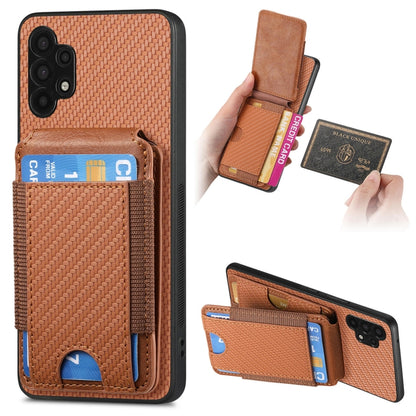 Carbon Fiber Vertical Flip Wallet Stand Phone Case, For Samsung Galaxy A32 5G, For Samsung Galaxy S21 5G, For Samsung Galaxy S21+ 5G, For Samsung Galaxy S21 Ultra 5G