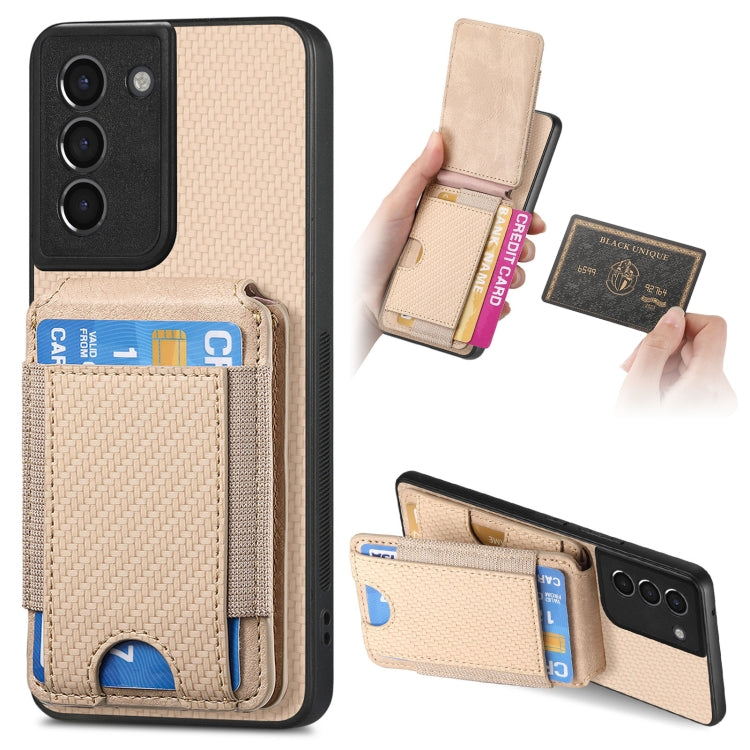 Carbon Fiber Vertical Flip Wallet Stand Phone Case, For Samsung Galaxy A32 5G, For Samsung Galaxy S21 5G, For Samsung Galaxy S21+ 5G, For Samsung Galaxy S21 Ultra 5G