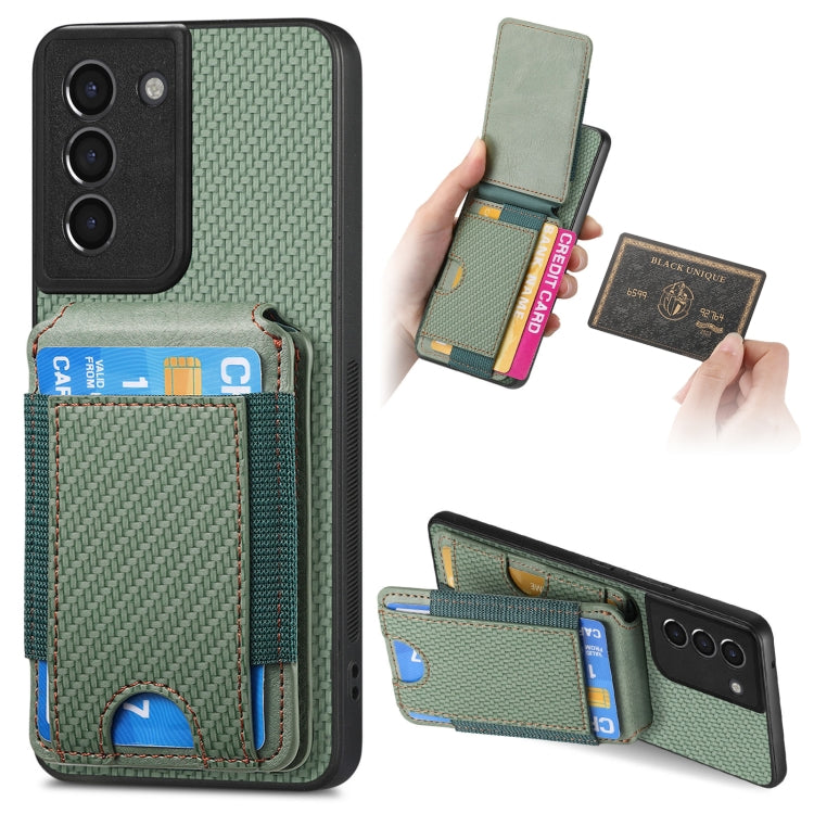 Carbon Fiber Vertical Flip Wallet Stand Phone Case, For Samsung Galaxy A32 5G, For Samsung Galaxy S21 5G, For Samsung Galaxy S21+ 5G, For Samsung Galaxy S21 Ultra 5G