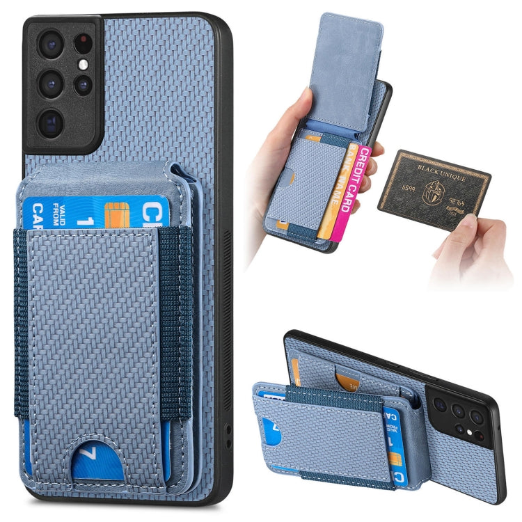Carbon Fiber Vertical Flip Wallet Stand Phone Case, For Samsung Galaxy A32 5G, For Samsung Galaxy S21 5G, For Samsung Galaxy S21+ 5G, For Samsung Galaxy S21 Ultra 5G