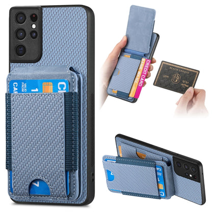 Carbon Fiber Vertical Flip Wallet Stand Phone Case, For Samsung Galaxy A32 5G, For Samsung Galaxy S21 5G, For Samsung Galaxy S21+ 5G, For Samsung Galaxy S21 Ultra 5G