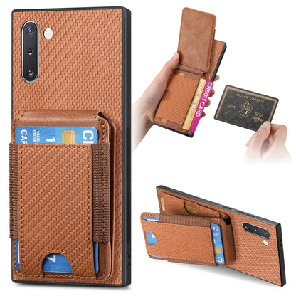 Carbon Fiber Vertical Flip Wallet Stand Phone Case, For Samsung Galaxy A20s, For Samsung Galaxy Note10, For Samsung Galaxy Note10+, For Samsung Galaxy A10