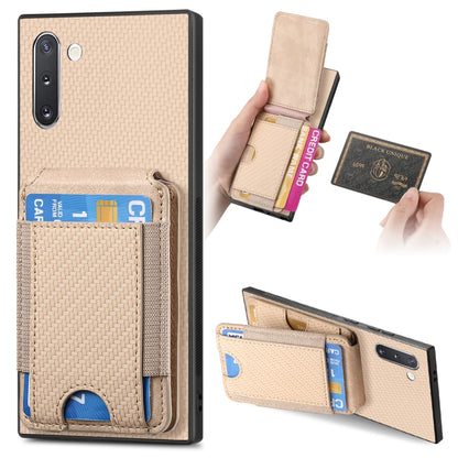 Carbon Fiber Vertical Flip Wallet Stand Phone Case, For Samsung Galaxy A20s, For Samsung Galaxy Note10, For Samsung Galaxy Note10+, For Samsung Galaxy A10