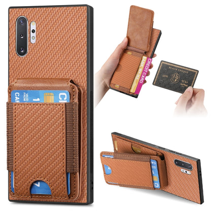 Carbon Fiber Vertical Flip Wallet Stand Phone Case, For Samsung Galaxy A20s, For Samsung Galaxy Note10, For Samsung Galaxy Note10+, For Samsung Galaxy A10