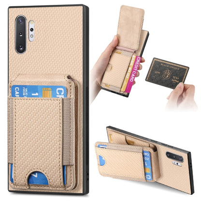 Carbon Fiber Vertical Flip Wallet Stand Phone Case, For Samsung Galaxy A20s, For Samsung Galaxy Note10, For Samsung Galaxy Note10+, For Samsung Galaxy A10