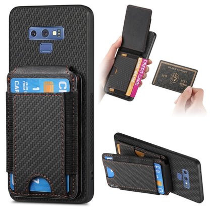 Carbon Fiber Vertical Flip Wallet Stand Phone Case, For Samsung Galaxy Note9, For Samsung Galaxy S8, For Samsung Galaxy A23, For Samsung Galaxy A14 4G / 5G