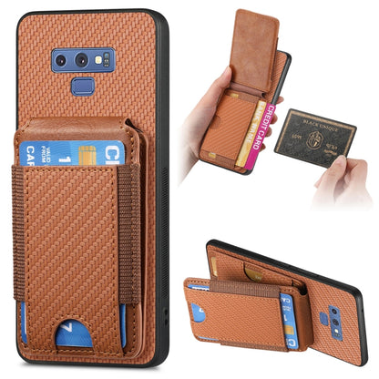 Carbon Fiber Vertical Flip Wallet Stand Phone Case, For Samsung Galaxy Note9, For Samsung Galaxy S8, For Samsung Galaxy A23, For Samsung Galaxy A14 4G / 5G