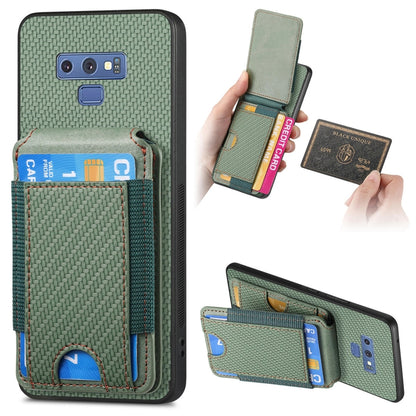 Carbon Fiber Vertical Flip Wallet Stand Phone Case, For Samsung Galaxy Note9, For Samsung Galaxy S8, For Samsung Galaxy A23, For Samsung Galaxy A14 4G / 5G