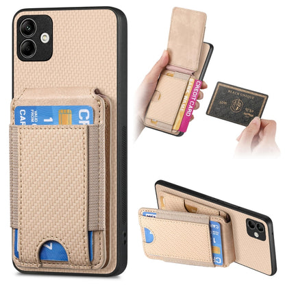 Carbon Fiber Vertical Flip Wallet Stand Phone Case, For Samsung Galaxy S8, For Samsung Galaxy A23, For Samsung Galaxy A14 4G / 5G, For Samsung Galaxy A12 5G