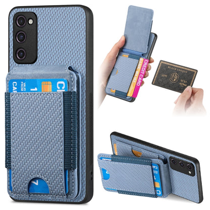 Carbon Fiber Vertical Flip Wallet Stand Phone Case, For Samsung Galaxy S20 FE, For Samsung Galaxy A53 5G, For Samsung Galaxy A72 5G, For Samsung Galaxy A52