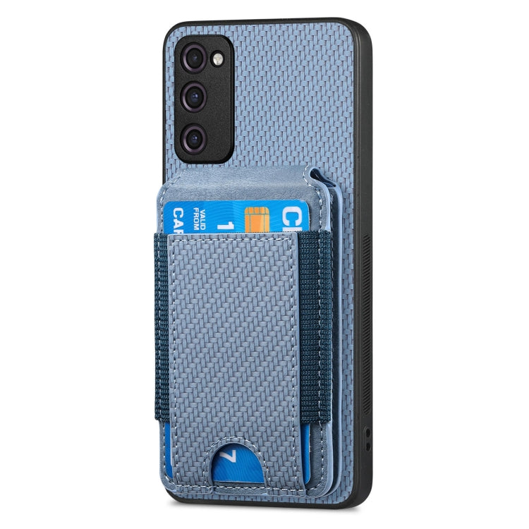 Carbon Fiber Vertical Flip Wallet Stand Phone Case, For Samsung Galaxy S20 FE, For Samsung Galaxy A53 5G, For Samsung Galaxy A72 5G, For Samsung Galaxy A52