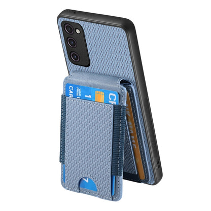 Carbon Fiber Vertical Flip Wallet Stand Phone Case, For Samsung Galaxy S20 FE, For Samsung Galaxy A53 5G, For Samsung Galaxy A72 5G, For Samsung Galaxy A52