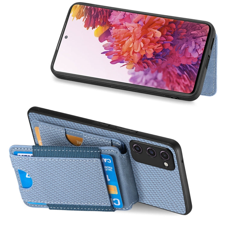 Carbon Fiber Vertical Flip Wallet Stand Phone Case, For Samsung Galaxy S20 FE, For Samsung Galaxy A53 5G, For Samsung Galaxy A72 5G, For Samsung Galaxy A52