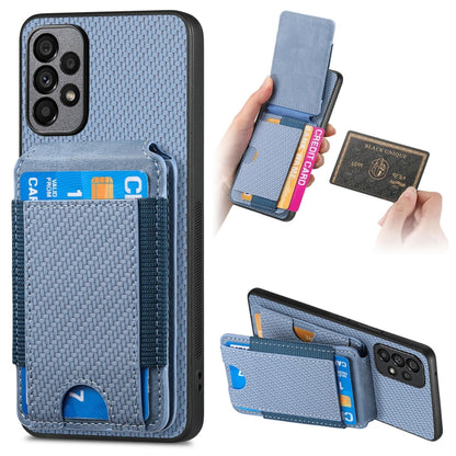Carbon Fiber Vertical Flip Wallet Stand Phone Case, For Samsung Galaxy S20 FE, For Samsung Galaxy A53 5G, For Samsung Galaxy A72 5G, For Samsung Galaxy A52