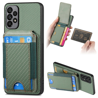 Carbon Fiber Vertical Flip Wallet Stand Phone Case, For Samsung Galaxy S20 FE, For Samsung Galaxy A53 5G, For Samsung Galaxy A72 5G, For Samsung Galaxy A52