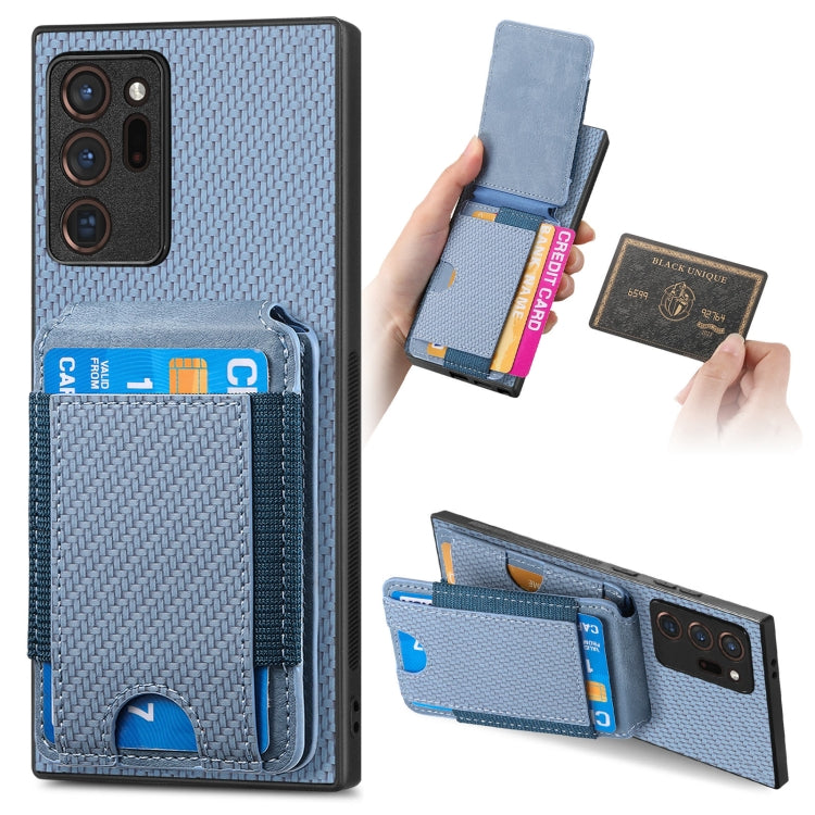 Carbon Fiber Vertical Flip Wallet Stand Phone Case, For Samsung Galaxy A52, For Samsung Galaxy Note20 Ultra, For Samsung Galaxy Note20, For Samsung Galaxy A70 / A70s