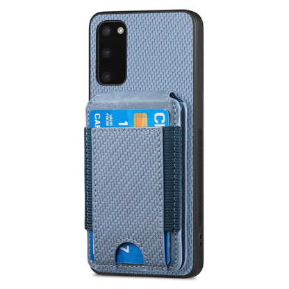 Carbon Fiber Vertical Flip Wallet Stand Phone Case, For Samsung Galaxy S20, For Samsung Galaxy A70 / A70s, For Samsung Galaxy A30 / A20 / M10s, For Samsung Galaxy A50 / A50s / A30s