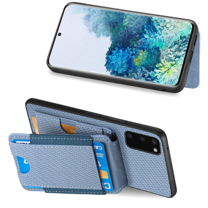 Carbon Fiber Vertical Flip Wallet Stand Phone Case, For Samsung Galaxy S20, For Samsung Galaxy A70 / A70s, For Samsung Galaxy A30 / A20 / M10s, For Samsung Galaxy A50 / A50s / A30s