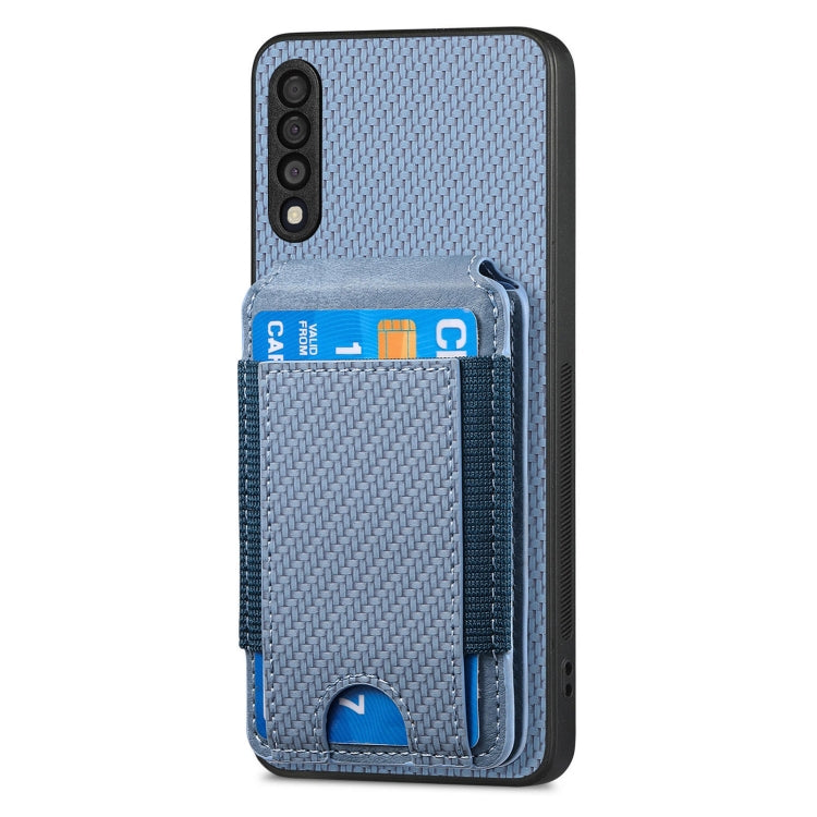 Carbon Fiber Vertical Flip Wallet Stand Phone Case, For Samsung Galaxy A70 / A70s, For Samsung Galaxy A30 / A20 / M10s, For Samsung Galaxy A50 / A50s / A30s, For Samsung Galaxy S8+