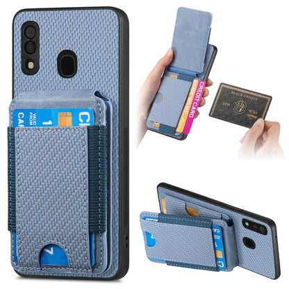 Carbon Fiber Vertical Flip Wallet Stand Phone Case, For Samsung Galaxy A70 / A70s, For Samsung Galaxy A30 / A20 / M10s, For Samsung Galaxy A50 / A50s / A30s, For Samsung Galaxy S8+