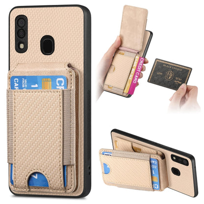 Carbon Fiber Vertical Flip Wallet Stand Phone Case, For Samsung Galaxy A70 / A70s, For Samsung Galaxy A30 / A20 / M10s, For Samsung Galaxy A50 / A50s / A30s, For Samsung Galaxy S8+