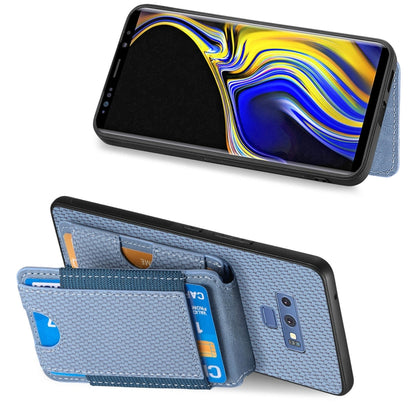 Carbon Fiber Vertical Flip Wallet Stand Phone Case, For Samsung Galaxy S8+