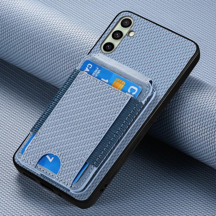 Carbon Fiber Vertical Flip Wallet Stand Phone Case, For Samsung Galaxy A36, For Samsung Galaxy S25 5G, For Samsung Galaxy S25+ 5G, For Samsung Galaxy S25 Ultra 5G