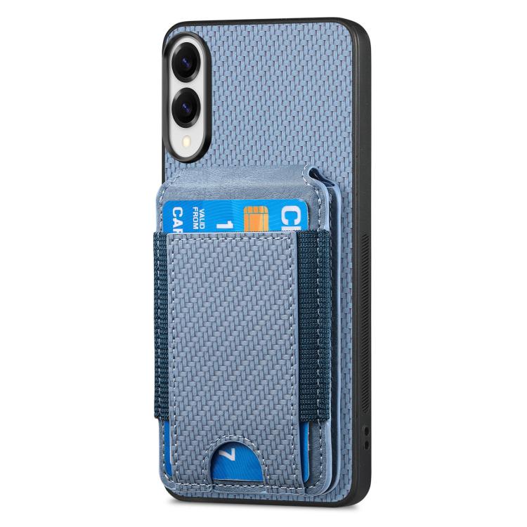 Carbon Fiber Vertical Flip Wallet Stand Phone Case, For Samsung Galaxy S25 Edge 5G, For Samsung Galaxy A56 5G, For Samsung Galaxy A36, For Samsung Galaxy S25 5G