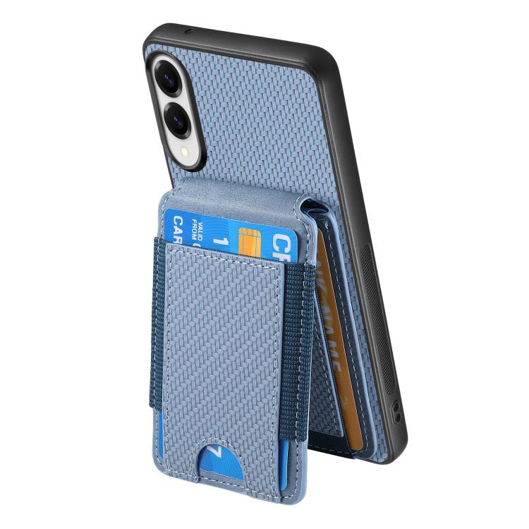 Carbon Fiber Vertical Flip Wallet Stand Phone Case, For Samsung Galaxy S25 Edge 5G, For Samsung Galaxy A56 5G, For Samsung Galaxy A36, For Samsung Galaxy S25 5G