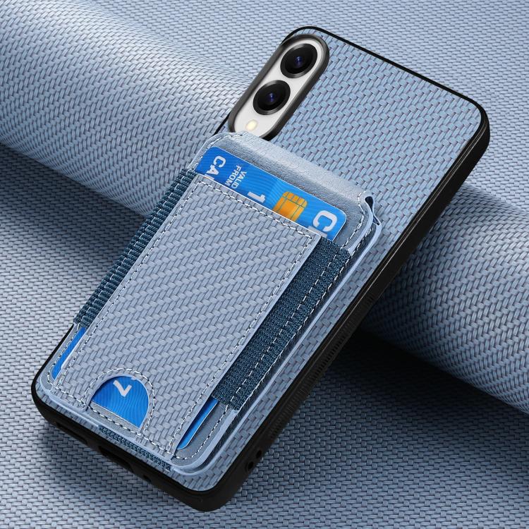 Carbon Fiber Vertical Flip Wallet Stand Phone Case, For Samsung Galaxy S25 Edge 5G, For Samsung Galaxy A56 5G, For Samsung Galaxy A36, For Samsung Galaxy S25 5G